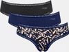 Sloggi Women GO Crush Hipster (3-pack) - dames slip - zwart - blauw - print
