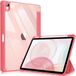 Fintie Hoes iPad Air 11" (M4) 2026 / (M3) 2025 / (M2) 2024, iPad Air 5e/4e Gen (2022/2020) met Pen houder, Transparant Harde Beschermhoes met Zachte TPU Rand Bumper-roze