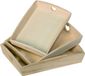 Artemio Set 3 Dienbladen Houten Hartdecoratie, Beige, 35 x 27 cm