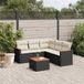 Maison Exclusive - Ensemble de meubles de jardin 6 pièces avec canapé et coussins, noir, en polyrotin
