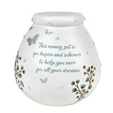 Pot of Dreams Floral Bloom Handgeschilderde Save And Smash handgemaakte keramische spaarpot