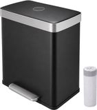 Merkloos / Sans marque Relaxdays Prullenbak afvalscheiding - 60 liter (2x 30) - zwart