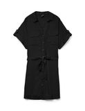 VERO MODA VMBUMPY SS SHORT SHIRT DRESS WVN NOOS - Zwart - Maat S