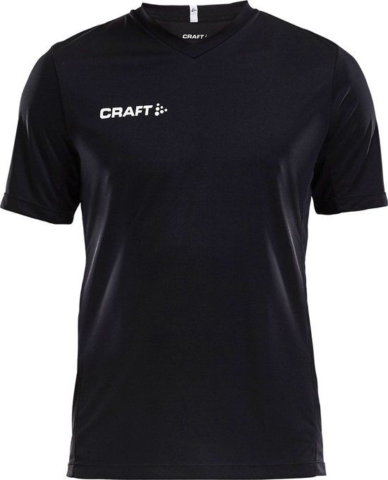 Craft Squad Jersey Solid SS Sportshirt Mannen - Maat L - Zwart/Wit
