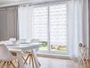 K-Home Klemmfix dubbel rolgordijn golf zonder boren - wit 115 cm x 150 cm (B x L)