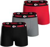 NFL Kansas City Chiefs 3-Pack Boxers Black/Grey/Red L
