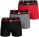 NFL Kansas City Chiefs 3-Pack Boxers Black/Grey/Red L