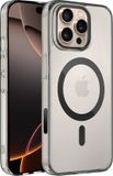 Coverzs matte MagSafe case geschikt voor iPhone 16 Pro Max (transparant/zwart)