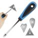 Peinture racloir set - 3-in-1 - Remplaçables lames en acier - Bois poignée
