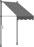 vidaXL Luifel uittrekbaar 100x150 cm stof en staal antracietkleurig