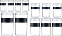 BODUM PRESSO set de pots de conservation, 12 pièces, plastique, hermétique, 4 x 0,25L, 3 x 0,6L, 3 x 1,0L, 2 x 2,0L