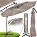 tillvex Alu Ampelschirm Cappuccino LED Solar Ø 300 cm