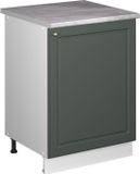 Vicco Keukenonderkast Fame-Line, Groen-Goud Landhuis/Wit, 60 cm 1 deur met werkblad