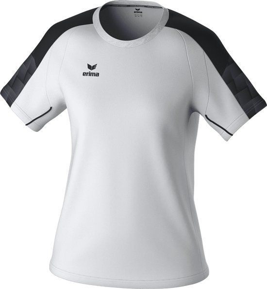 Erima Evo Star T-Shirt Dames - Wit / Zwart - Maat 38