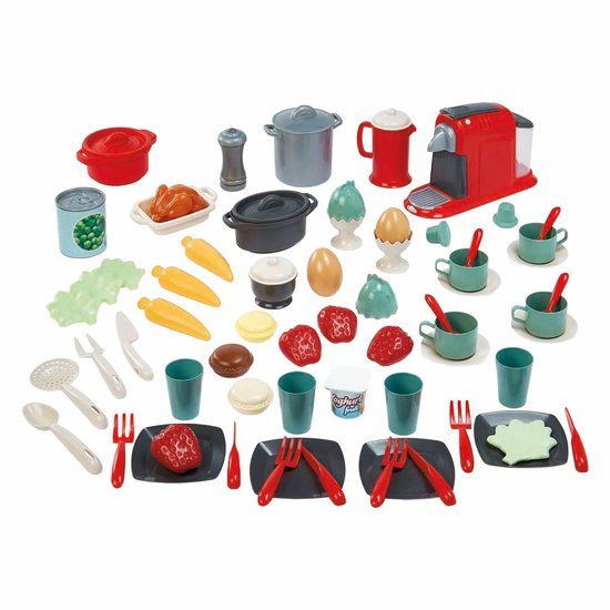 Ecoiffier 100% Chef Servies in Opbergbox - 70dlg.