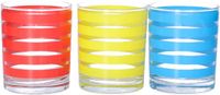 Urban Living Drinkglazen Colorama - 3x - rood/geel/blauw - glas - 280 ml