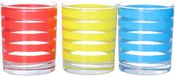 Urban Living Drinkglazen Colorama - 3x - rood/geel/blauw - glas - 280 ml
