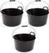 Merkloos PlasticForte Flexibele Emmer - 3x - 26 liter - zwart