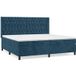 Maison Exclusive - Sommier À Lattes De Lit Et Matelas Bleu Foncé 200x200cm Velours