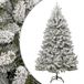 vidaXL Kunstkerstboom met scharnieren en sneeuw 210 cm