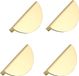 Dailygoods Poignées de placard Lune dorée - 4 Pièces - Aluminium - Boutons de meuble - Moderne - Convient pour Cuisine/Salon