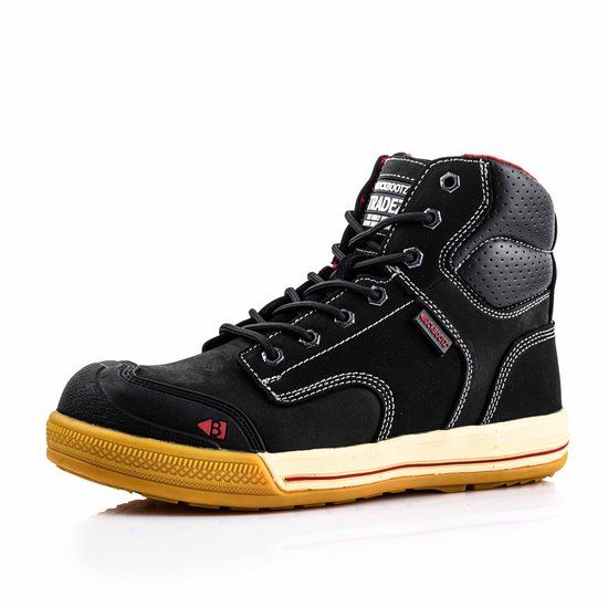 Buckbootz EAZYBK S3 Zwarte Werkschoenen - Maat 45