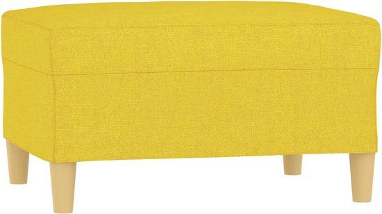 VidaXL Voetenbank 70x55x41 cm stof lichtgeel