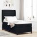 Prolenta Maison Exclusive - Boxspringbed met matras, zwart, 80 x 200 cm, gestoffeerd