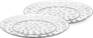 Arte Regal Leknes Assiettes de dîner incassables - 6x - Plastique - Transparent - Dia 30cm