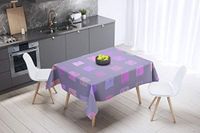 Bonamaison Tafelkleed, Anti-Mold, Sneldrogend, Waterdicht, 100% Polyester Tafellaken, Willekeurig patroon, 140 x 140 Cm - Ontworpen en Vervaardigd in Turkije