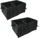 ProPlus Set van 2x stuks auto kofferbak organizers tas zwart opvouwbaar 52 x 38 x 26 cm