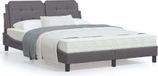 Maison Exclusive Cadre de lit sans matelas "Zadar" Gris 140x190 cm Similicuir