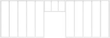 Vente-unique Set van 2 atelierramen met bovenlicht in thermisch gelakt aluminium - 2 x B150 x H130 + B73 x H40 cm - Wit - BAYVIEW