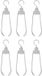 Sans marque 6 pièces cintre de voyage pliable en plastique - Gris