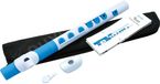 NUVO TooT 2.0 wit-blauw kinder dwarsfluit blokfluit alternatief met kleppen en Firstnote
