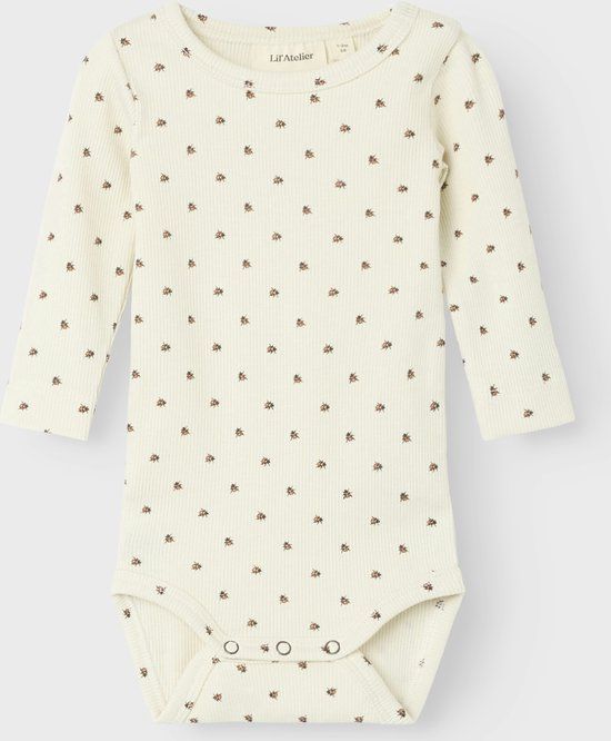 NAME IT NBNLAGO KIM LS SLIM BODY LIL NOOS Baby Bodies Wit Print Katoen/Lyocell/Elastaan