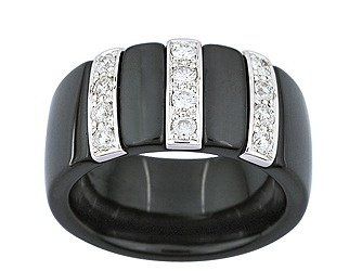 jeell - Dames - Ring keramiek en diamanten - ff011gcnb