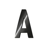Legami - Stickers van metaal, My Initial, letter A, max. 2,5 cm, hoogte 2,5 cm, personaliseer uw accessoires, wegwerp
