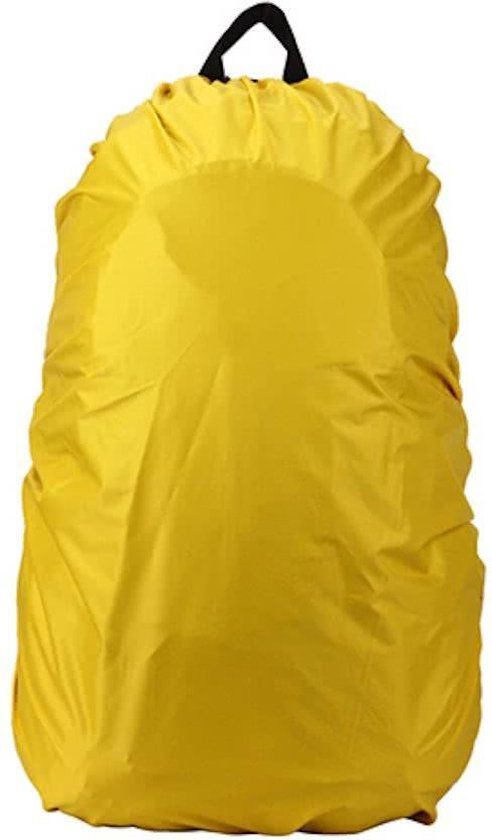 Merkloos / Sans marque Geel - Universele rugzak regenhoes - 25 tot 35 liter - Nylon - Waterafstotend