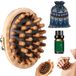 Brosse de massage pour cuir chevelu avec huile essentielle et pochette