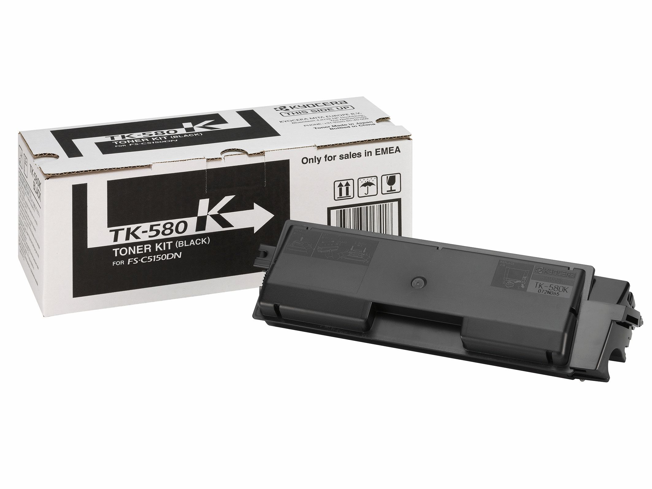 Kyocera TK-580K Toner Cartridge - Black - Original - 3500 Pages - FS-C5150DN Compatible