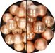 Decoris Boules de Noël - plastique - 28x pièces - brun clair - 4 et 6 cm