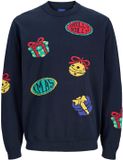 JACK&JONES JORHOLIDAY KNIT CREW NECK Heren Gebreide truien L Sky Captain