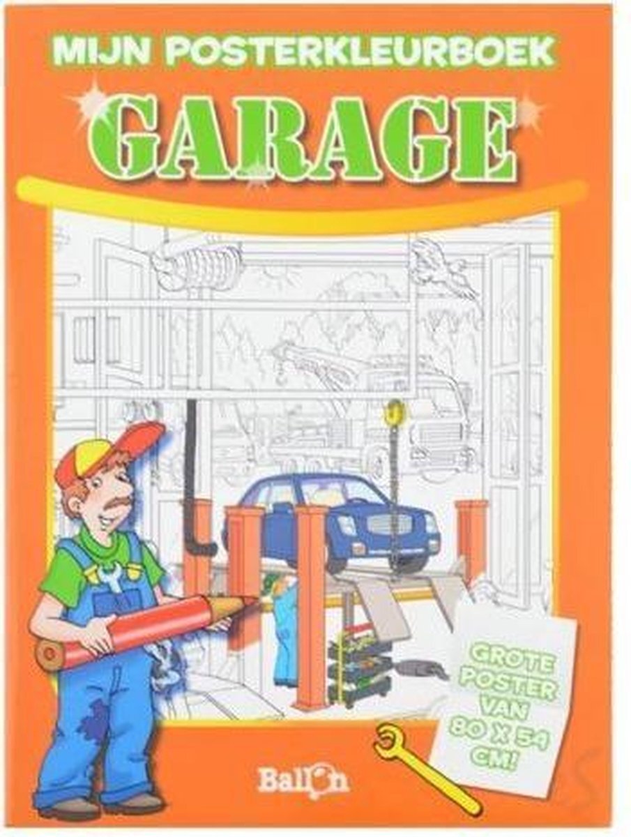 Ballon Mijn posterkleurboek: garage