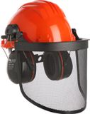 Climax Casque forestier - Casque de sécurité - Écran facial - Protection auditive - Écran en maille