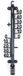 Pro Garden Tuin/buiten thermometer - L25 cm - zwart - Kunststof
