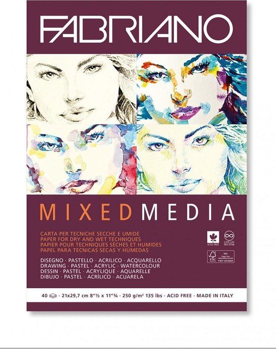 Fabriano Mixed Media Kunstpapier 40 vel