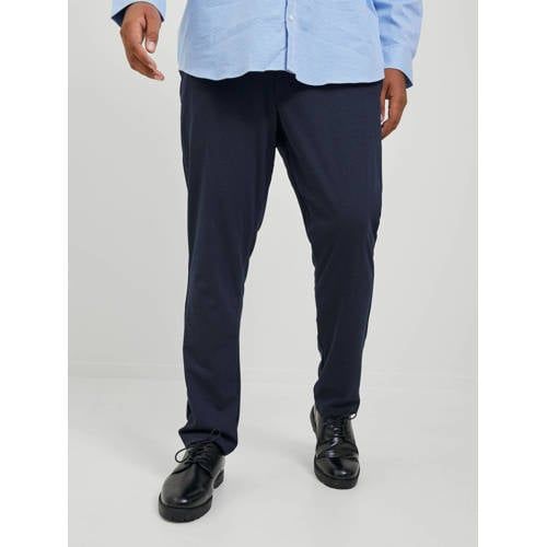 JACK & JONES PLUS SIZE slim fit chino JPSTMARCO Plus Size donkerblauw