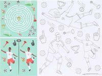 Folat Activiteiten placemat fantastic football 6 stuks