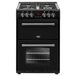 Belling Farmhouse 60 cm Dual Fuel Range Cooker - Black